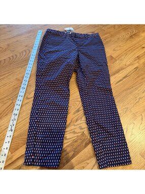 GAP WOMENS BLUE & PINK SLIM CITY PANTS NEW SIZE 2 CROPPED
